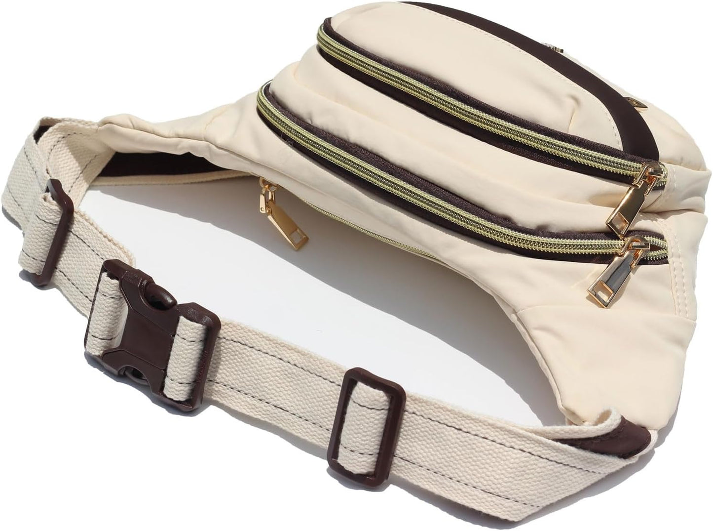 Fanny Packs Waist Bag for Women, Fashionable Crossbody - Beige