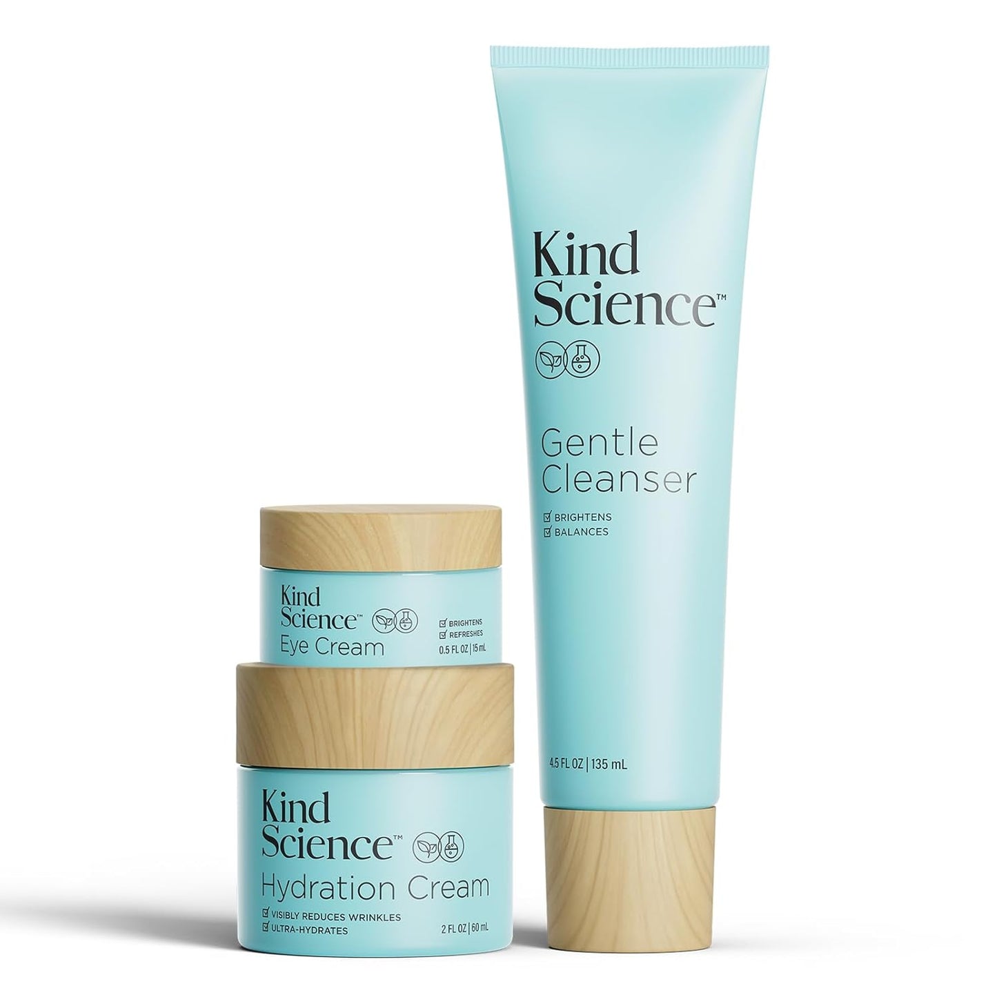 Kind Science by Ellen DeGeneres 3-Piece Skin Care Set with Gentle Cleanser