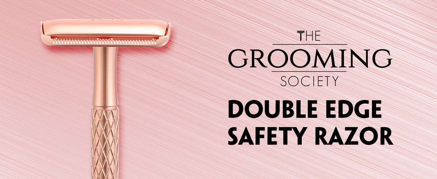 Safety Razor for Women Rose Gold with Stand