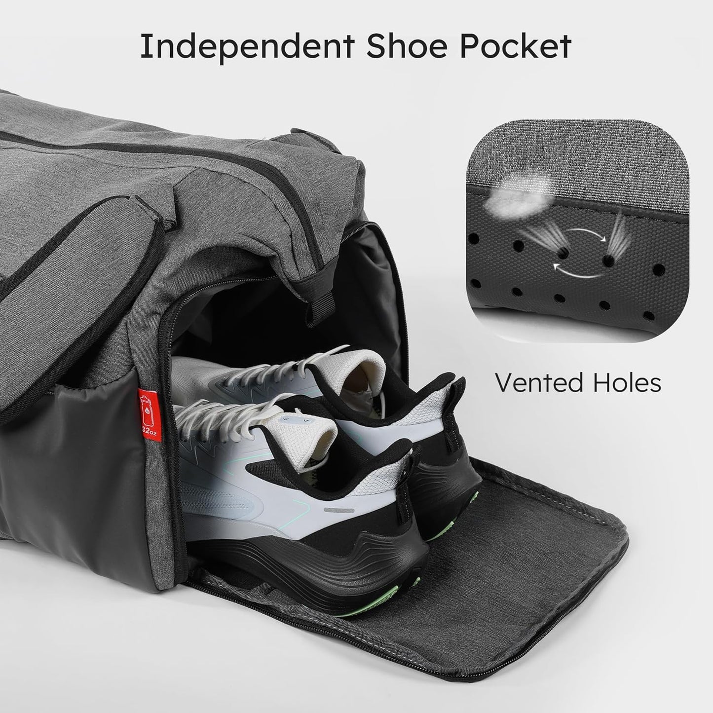 Gym Bag with Shoes Compartment and Wet Pocket Convertible Duffle Bag