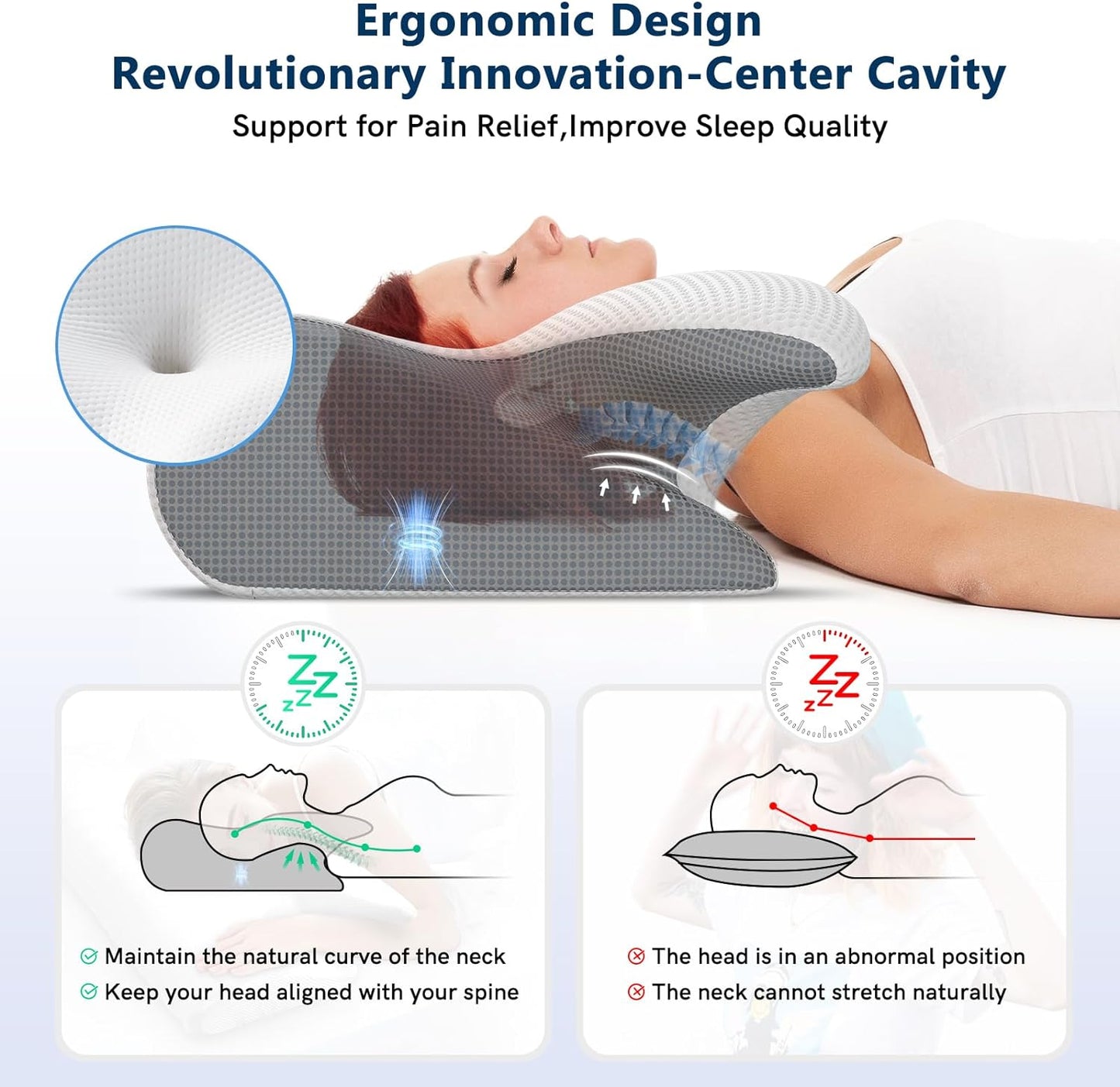 Cervical Neck Pillow for Pain Relief