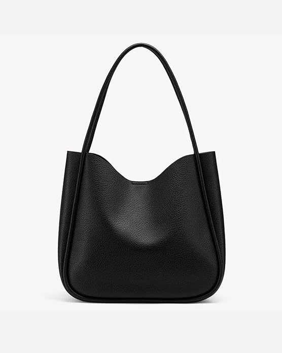 Hobo Purse, PU Leather Shoulder Bag - Black