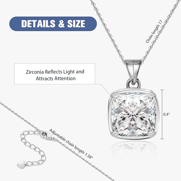 Jewelry Cubic Zirconia, 316L Stainless Steel Necklace.