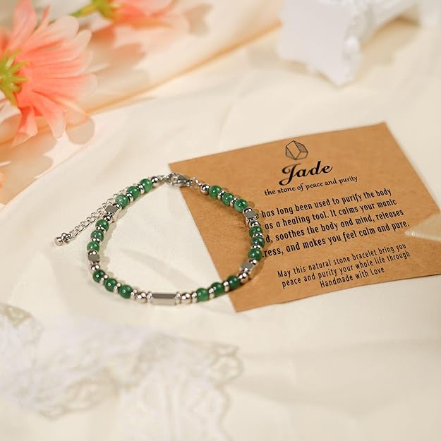 Bracelet for Women, Healing Nature Stone Jewelry - JADE