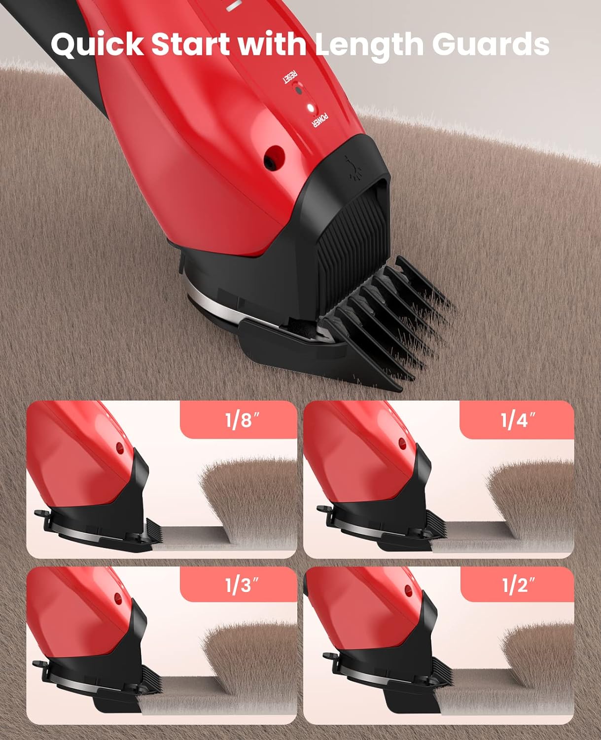 Dog Clippers for Grooming with 3 Speeds