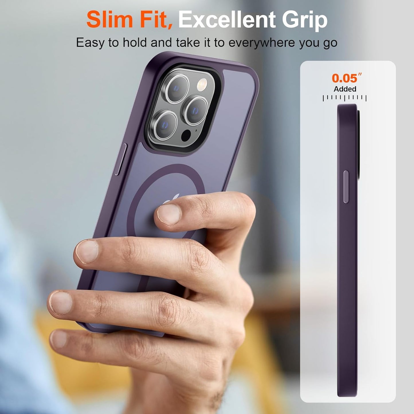 iPhone 14 Pro Case  [Compatible with MagSafe] - Deep Purple