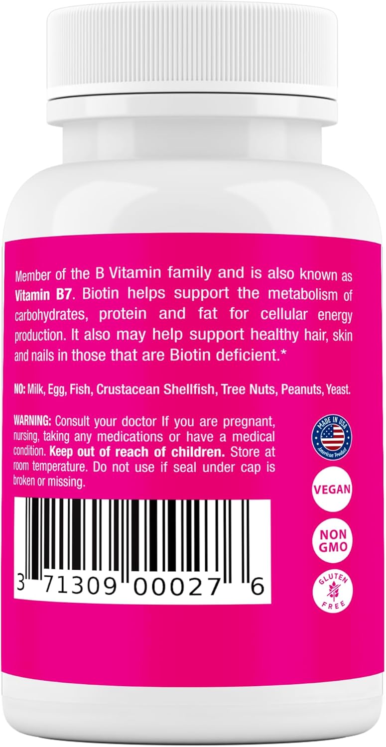 Biotin (Vitamin B7) 10,000mcg, 240 Capsules