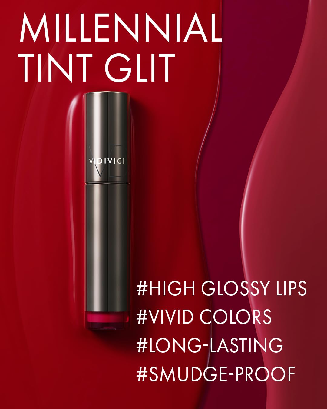 VIDIVICI Millennial Tint Glit - Transfer Proof Moisture Korean Lip Tint- 01 PLUM WITH ME