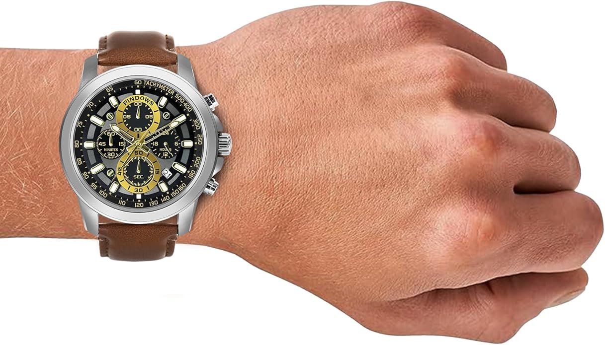 Watch Men's Analog Quartz Chronograph - BLACK