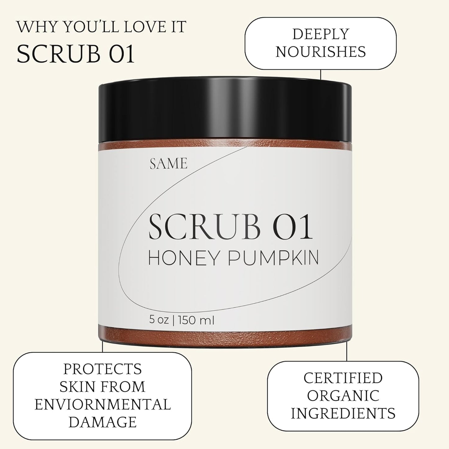 Same Skincare Face Scrub 01: Honey Pumpkin Face Exfoliator