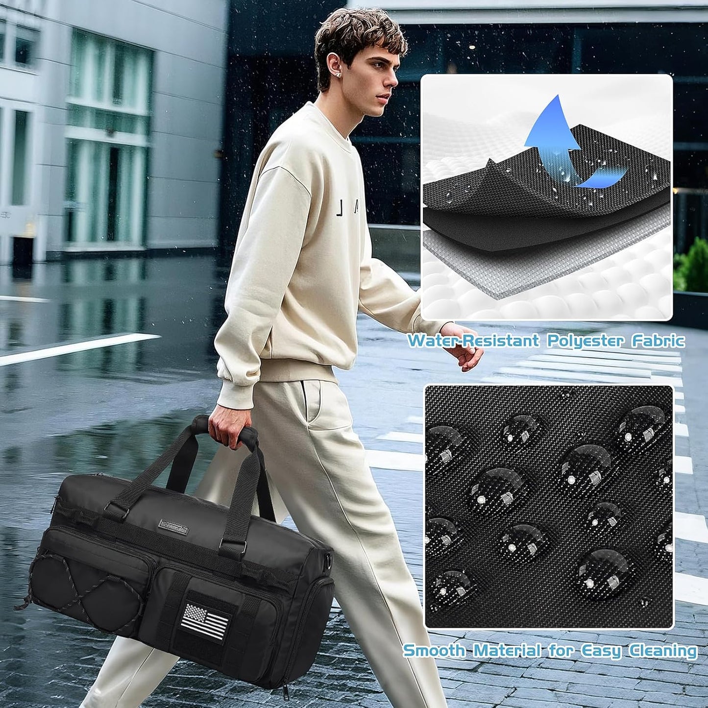 Gym Bag with Ventilated Shoe Compartment - 26L Water-Resistant