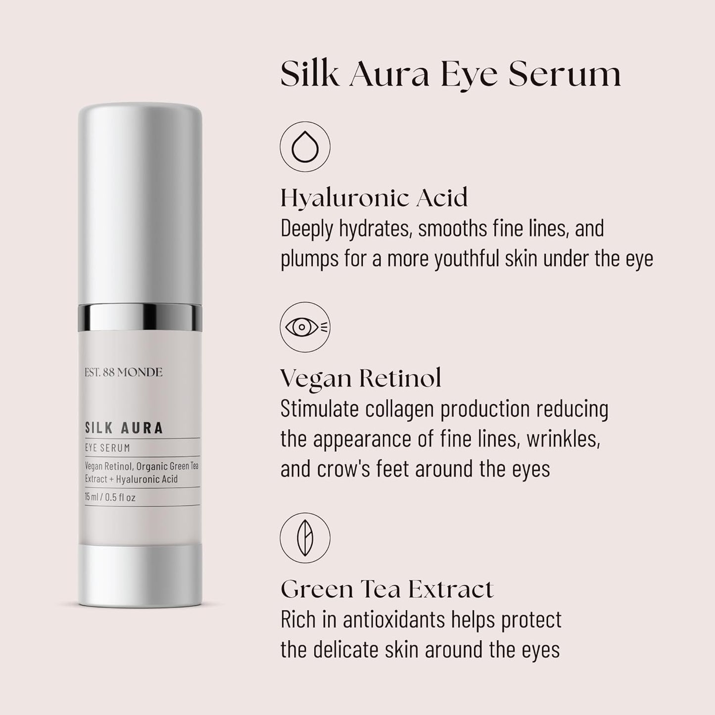 EST. 88 Monde Silk Aura Eye Serum, 0.5 Fl. Oz