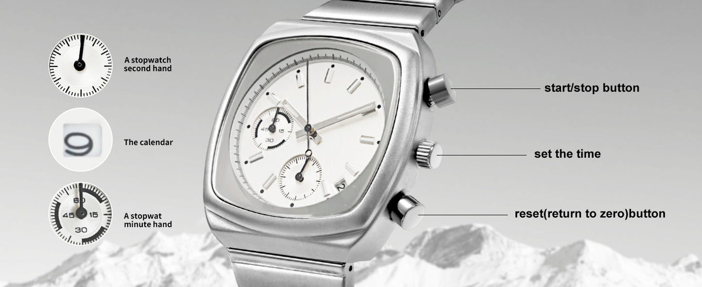 Mens Watch Waterproof Luminous Wrist Multifunction Chronograph