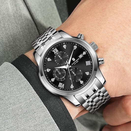 Watch SAPPHERO Round Stainless Steel , 50M Waterproof