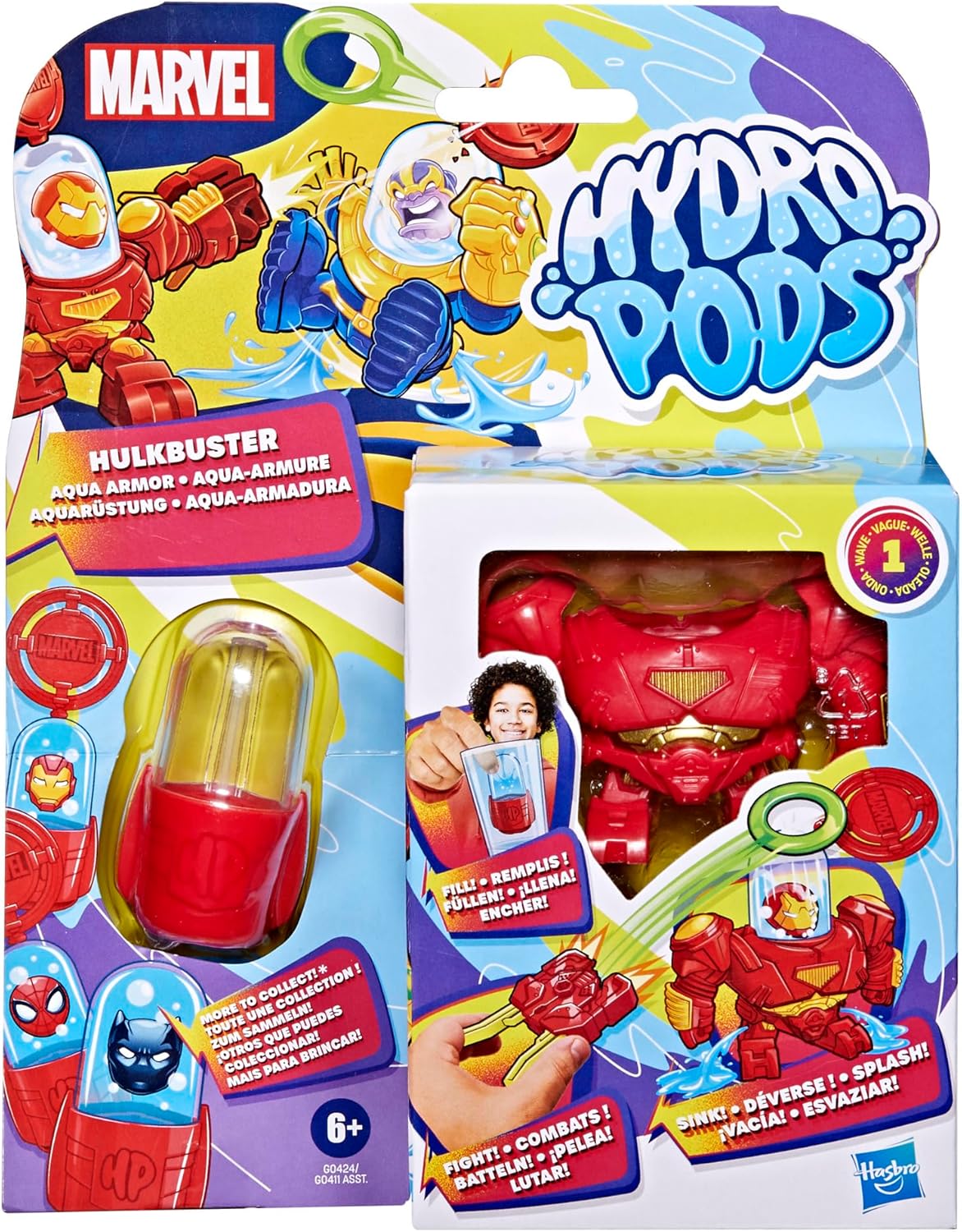 Hydro Pods Marvel Hulkbuster Aqua Armor, Mech Suit Battle Set