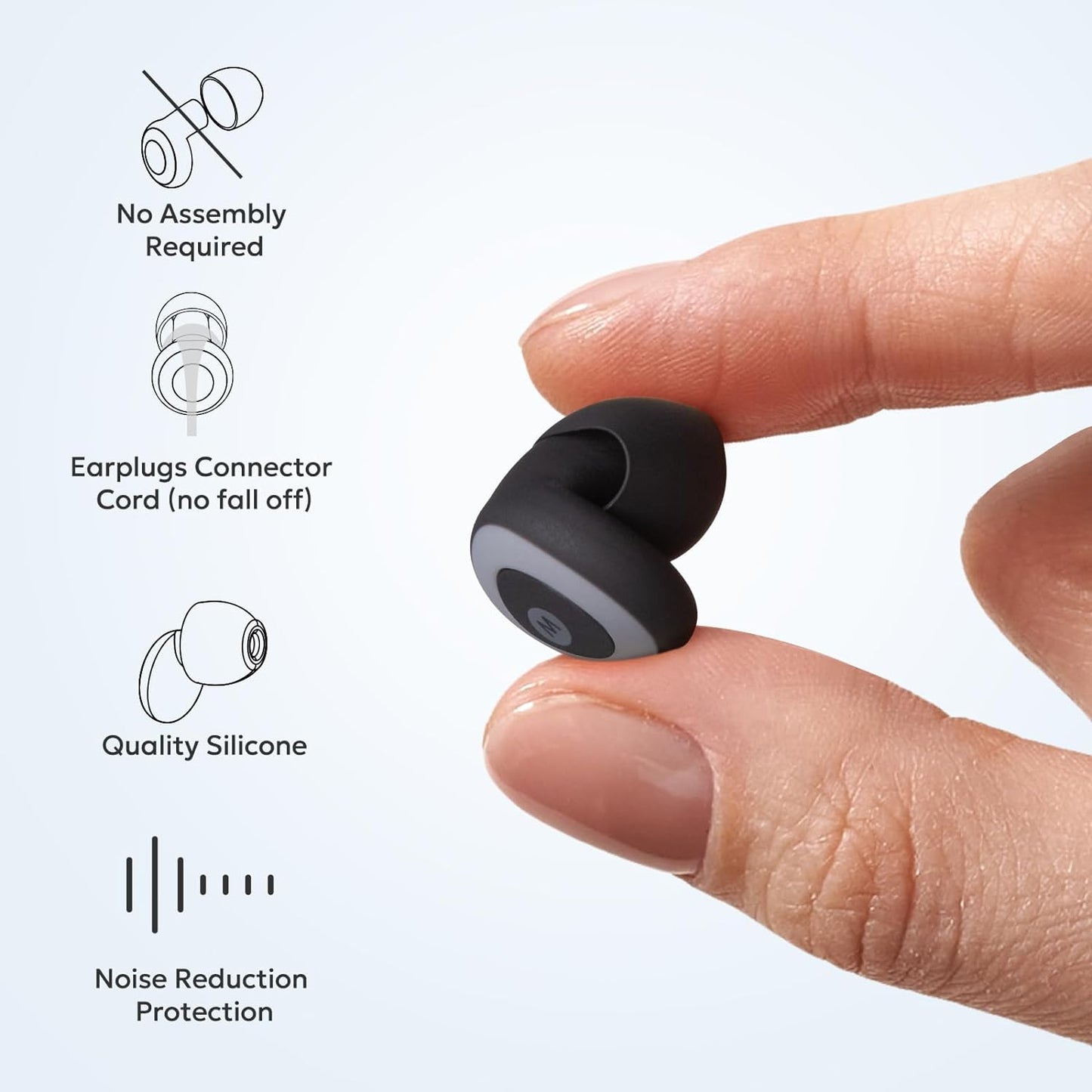 Ear Plugs for Sleep Noise Canceling - Black