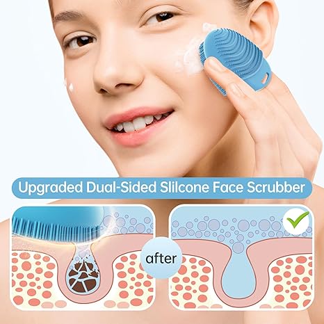 Silicone Face Scrubber Exfoliator 4 Pack