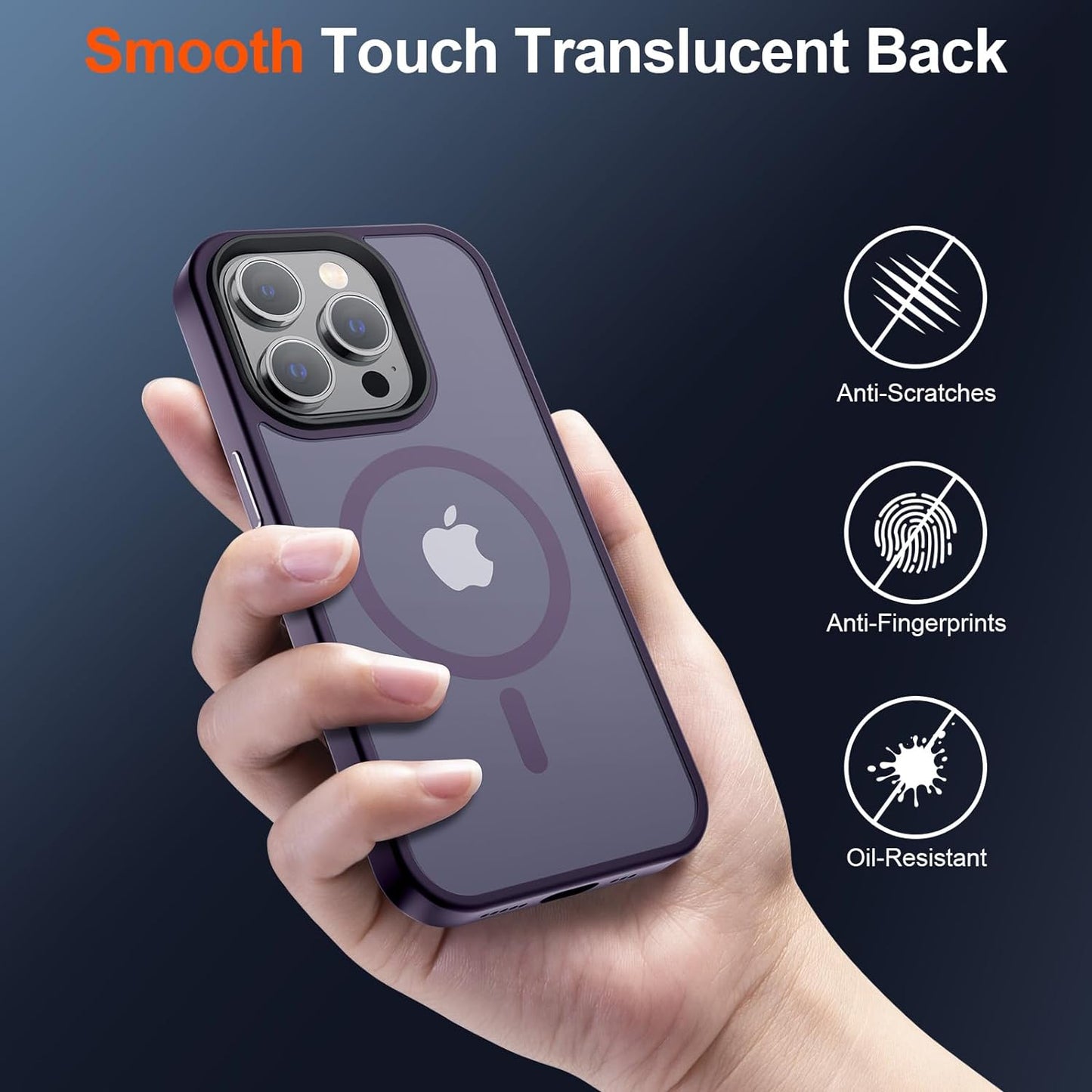 iPhone 14 Pro Case  [Compatible with MagSafe] - Deep Purple