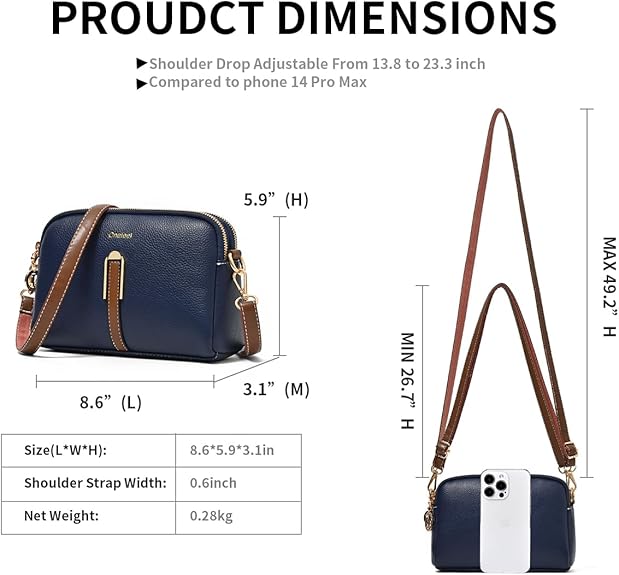 Crossbody Bags Leather - BLUE