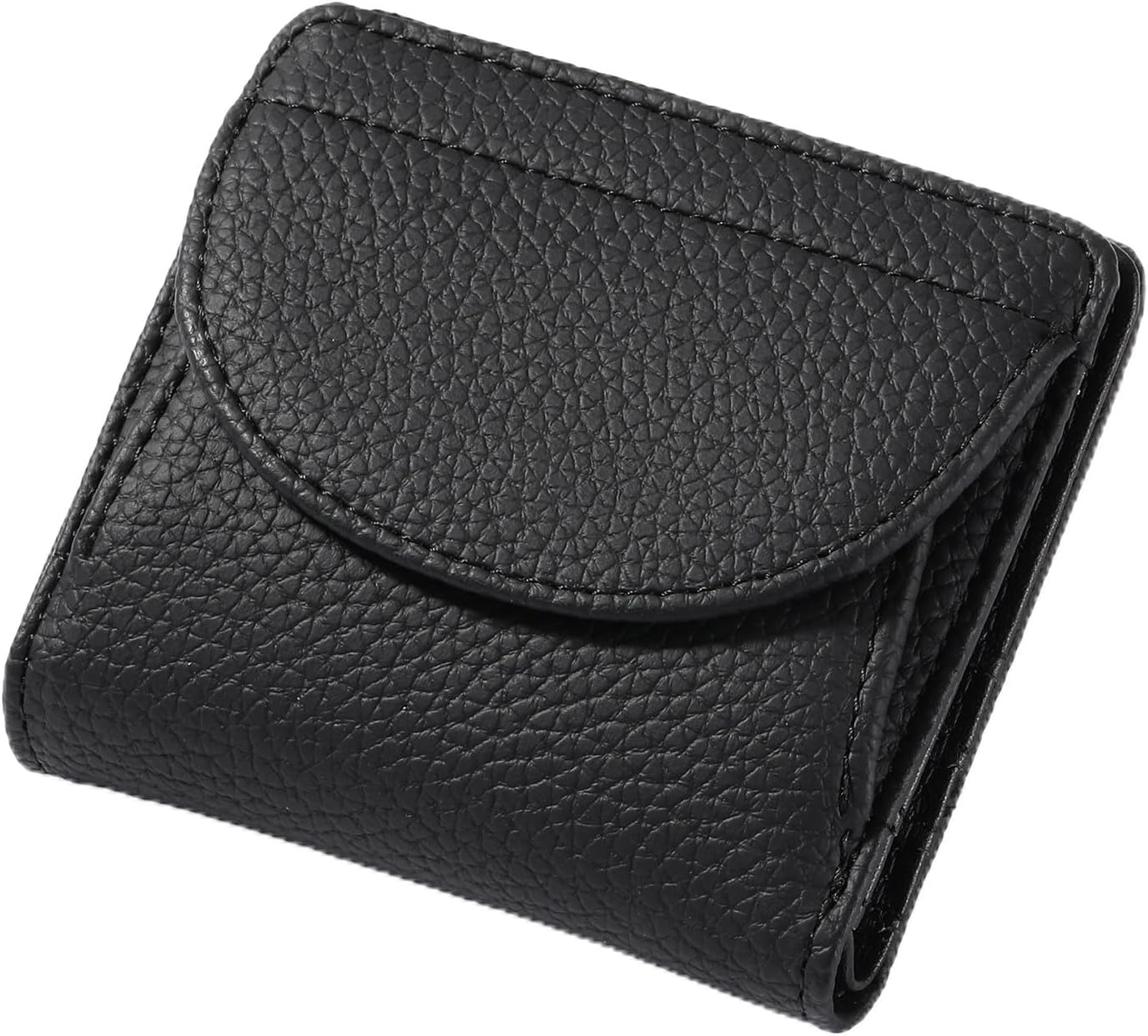 Wallet leather, with RFID Blocking, Bifold & Coin Pocket - Smoke Black