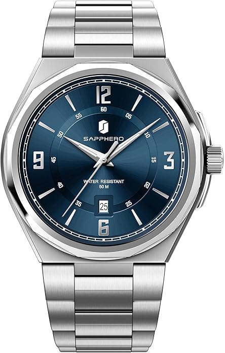 SAPPHERO Watches for Men Arabic Numeral Dial Quartz