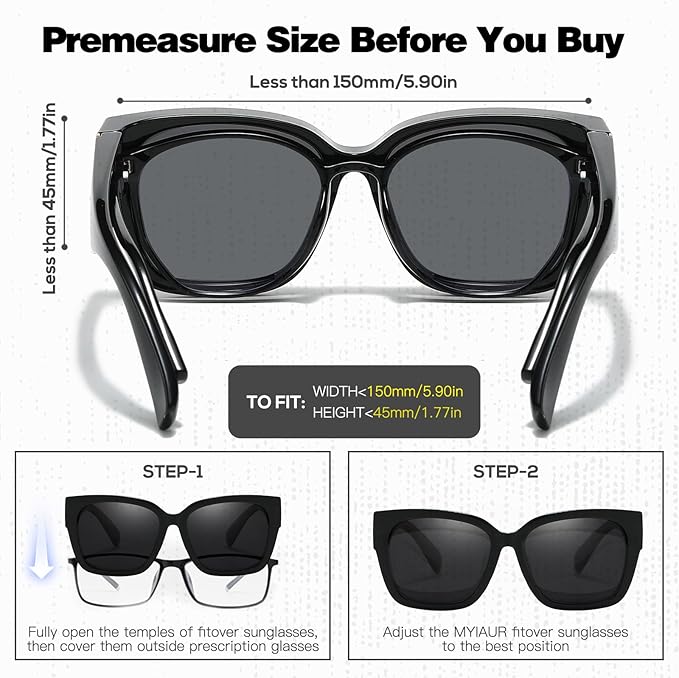 Sunglasses for Women, Polarized Wear Over Sun Glasses UV Protection