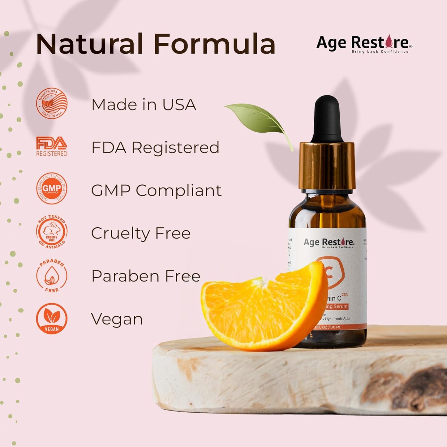 Face Serum Age Restore 20% Vitamin C  & E