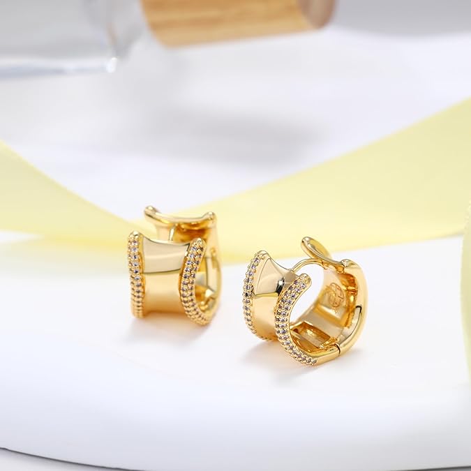 Gold Hoop Earrings for Women Simple and Elegant