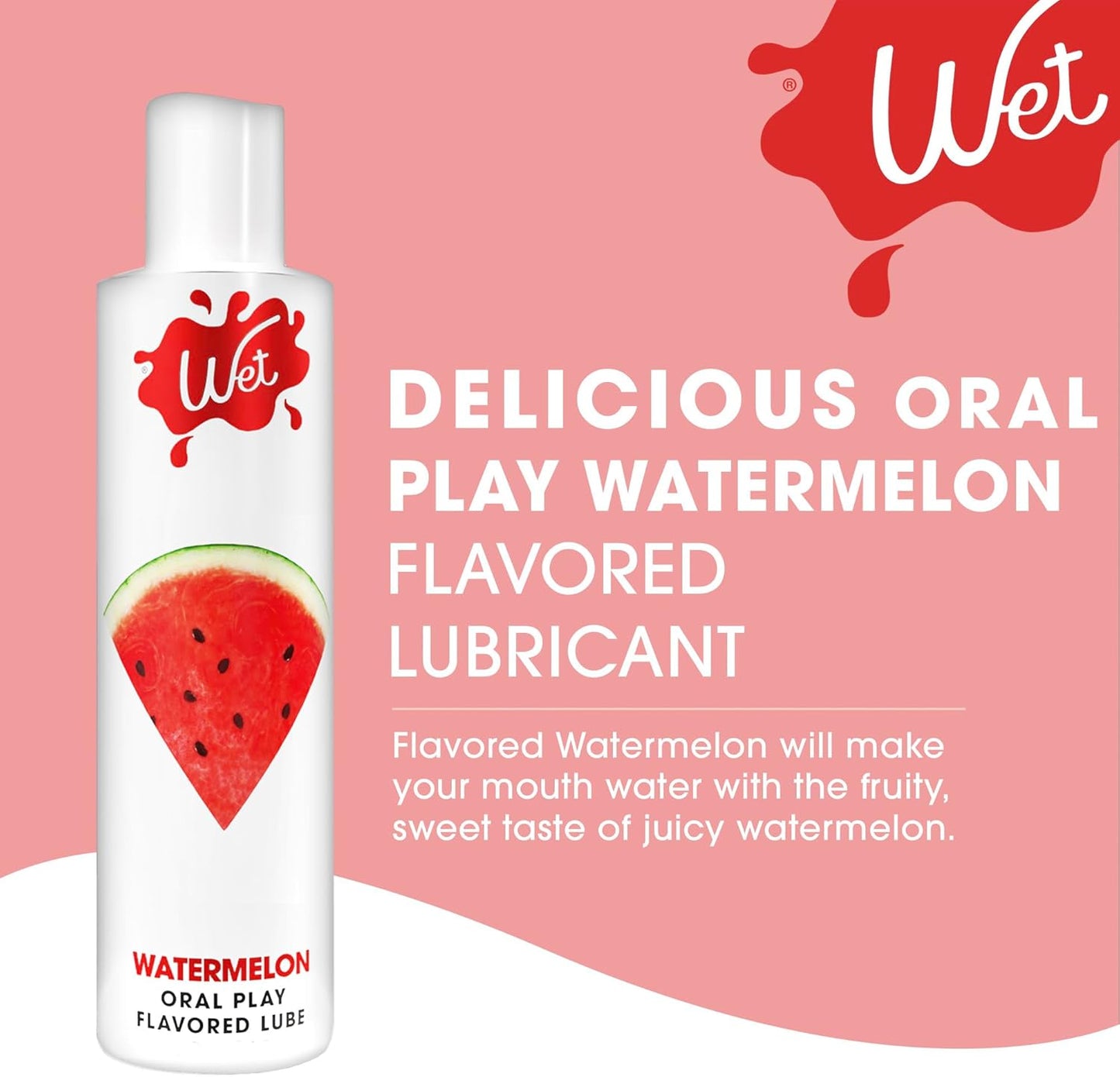 Wet Water Based Watermelon Flavored Lube for Men, Women & Couples