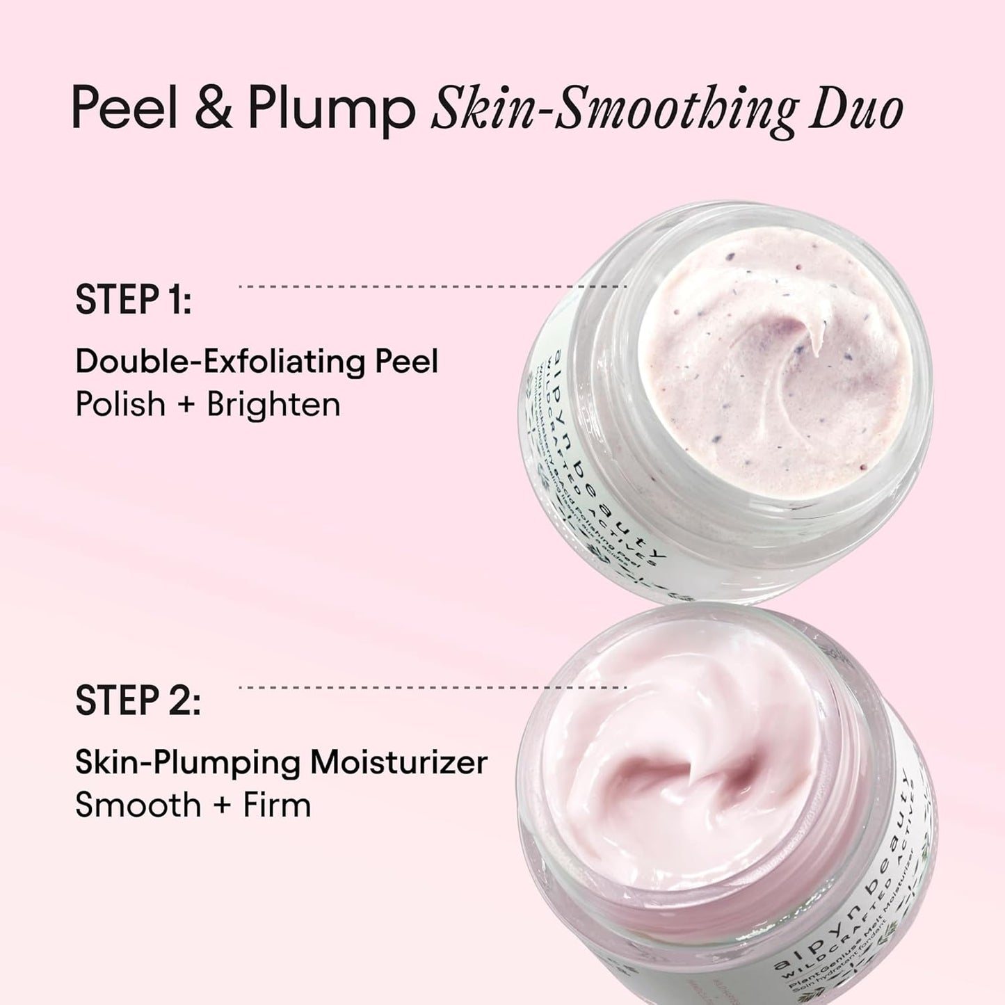 Alpyn Peel & Plump Skin-Smoothing Duo: Wild Huckleberry Recovery Peel 50ml + Melt Moisturizer