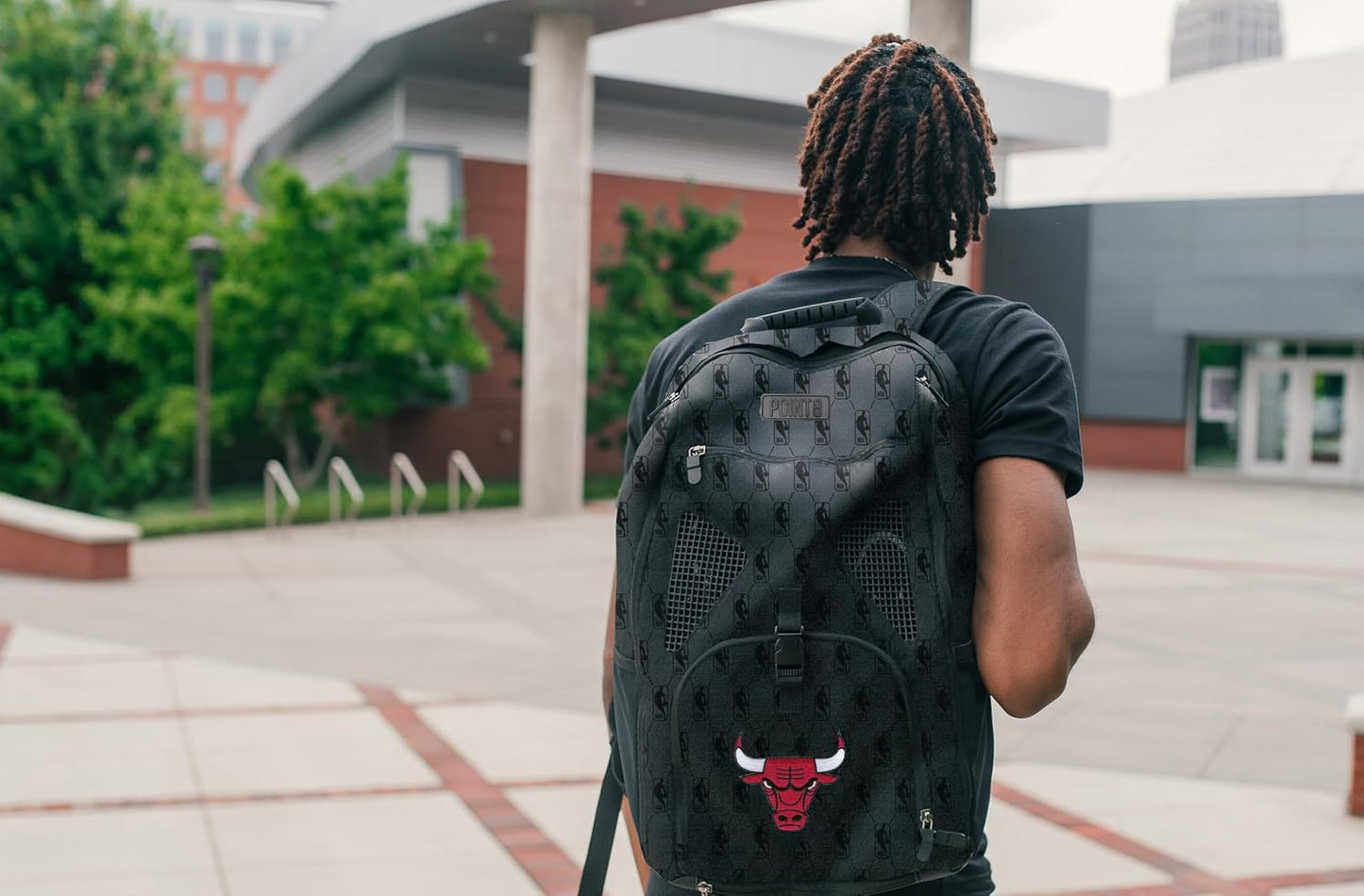 Backpack Basketball Backpack with Waterproof Laptop Sleeve - Point 3 Chicago Bulls