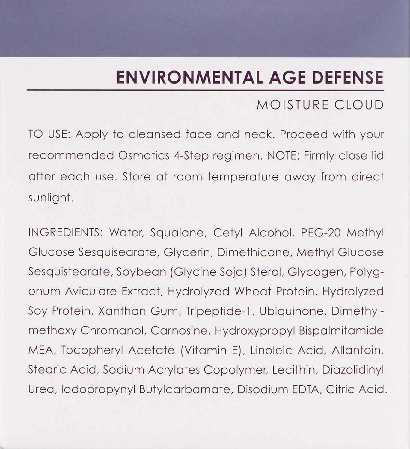 Osmotics Environmental Age Defense Moisture Cloud