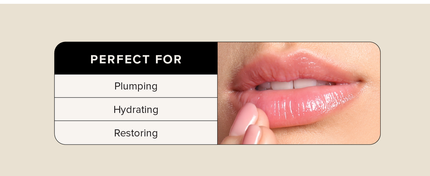 Asterwood Lip Treatment & Balm - with Volulip, Hyaluronic Acid, & Matrixyl 3000 - 0.5 Fl Oz
