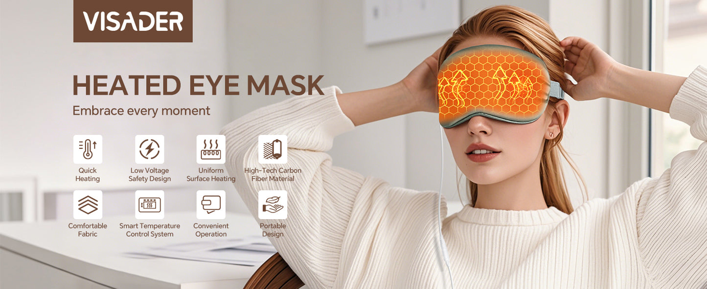 Heated eye mask for MGD, Dry Eye , Chalazion, Blepharitis, Stye Eye Treatment - GRAY