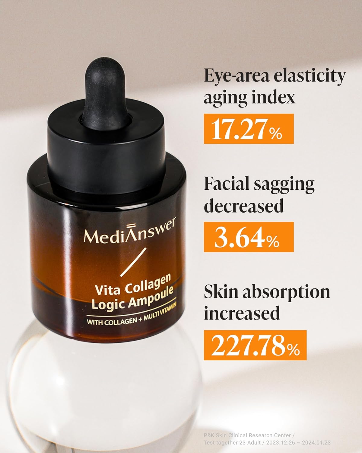 Vita Collagen Logic Ampoule - Korean Face Serum with 500Da French Collagen
