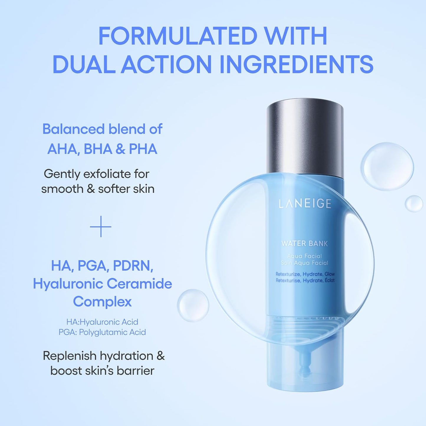 LANEIGE Water Bank Aqua Facial Serum | K-Beauty Exfoliating