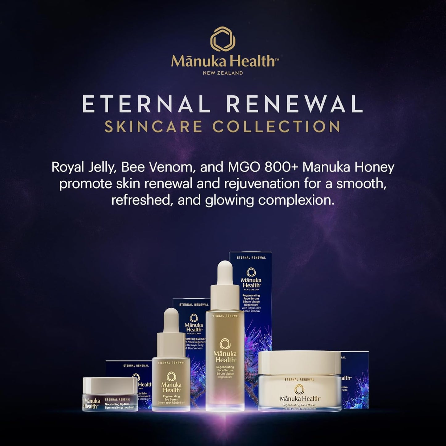 Manuka Health Regenerating Serum for Face with Manuka Honey, Bee Venom & Royal Jelly