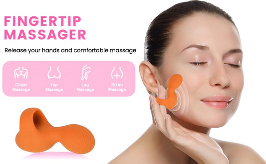 Face Massager Mini , Waterproof Rechargeable  - Orange