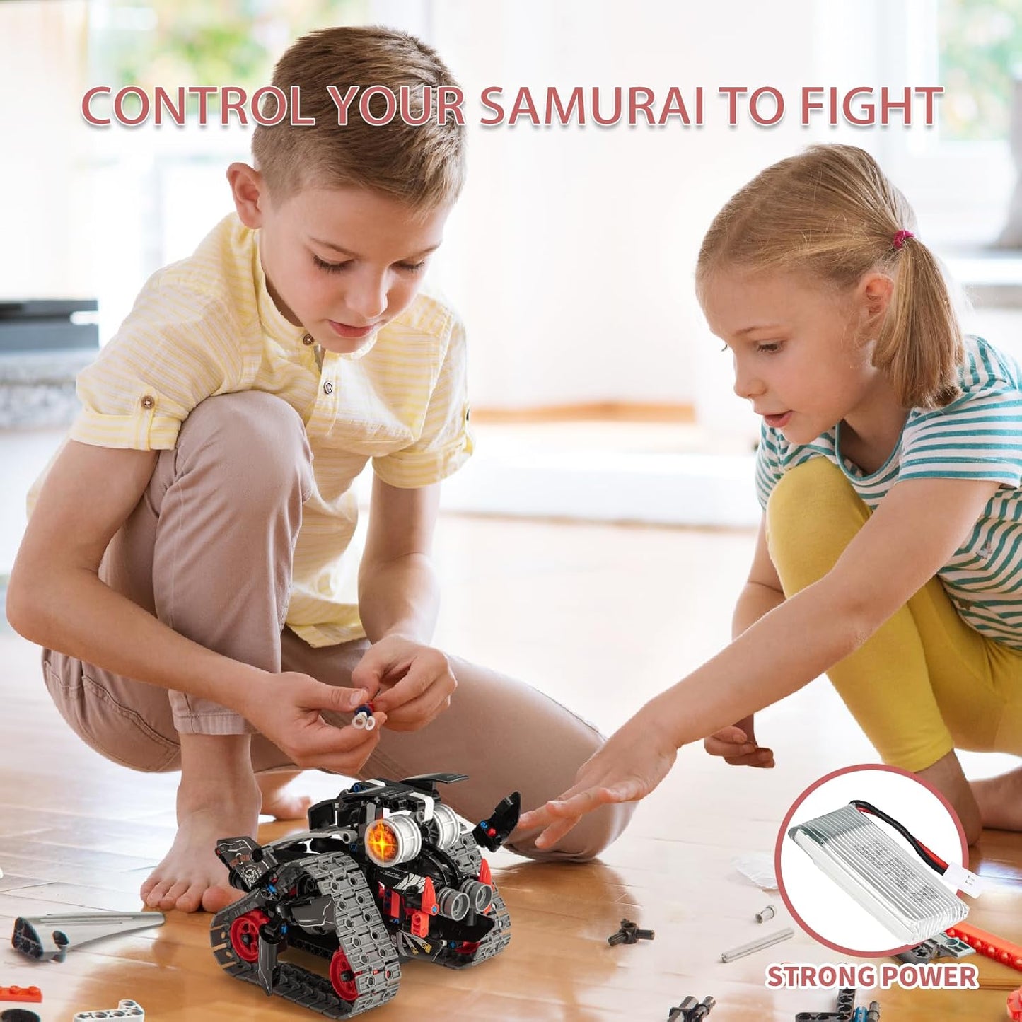 3-in-1 STEM Robot Building Set, APP & Remote Control - Samurai/Ninja Mechanical Blocks