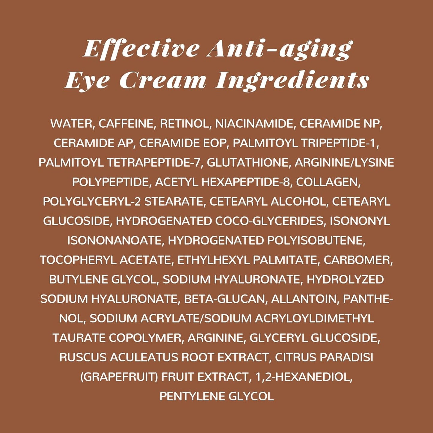 ANAI RUI Caffeine Eye Cream, Niacinamide Eye Cream for Dark Circles and Puffiness