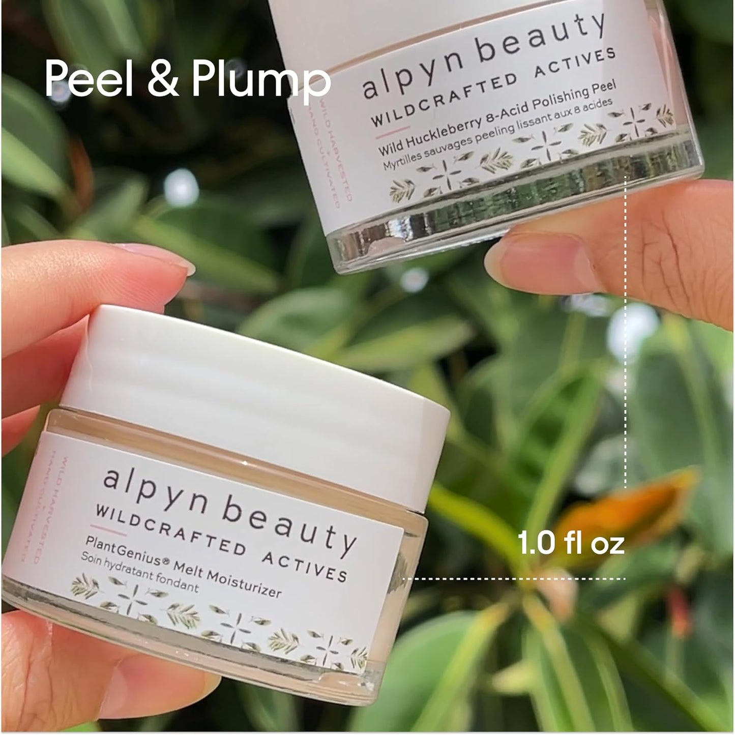 Alpyn Peel & Plump Skin-Smoothing Duo: Wild Huckleberry Recovery Peel 50ml + Melt Moisturizer