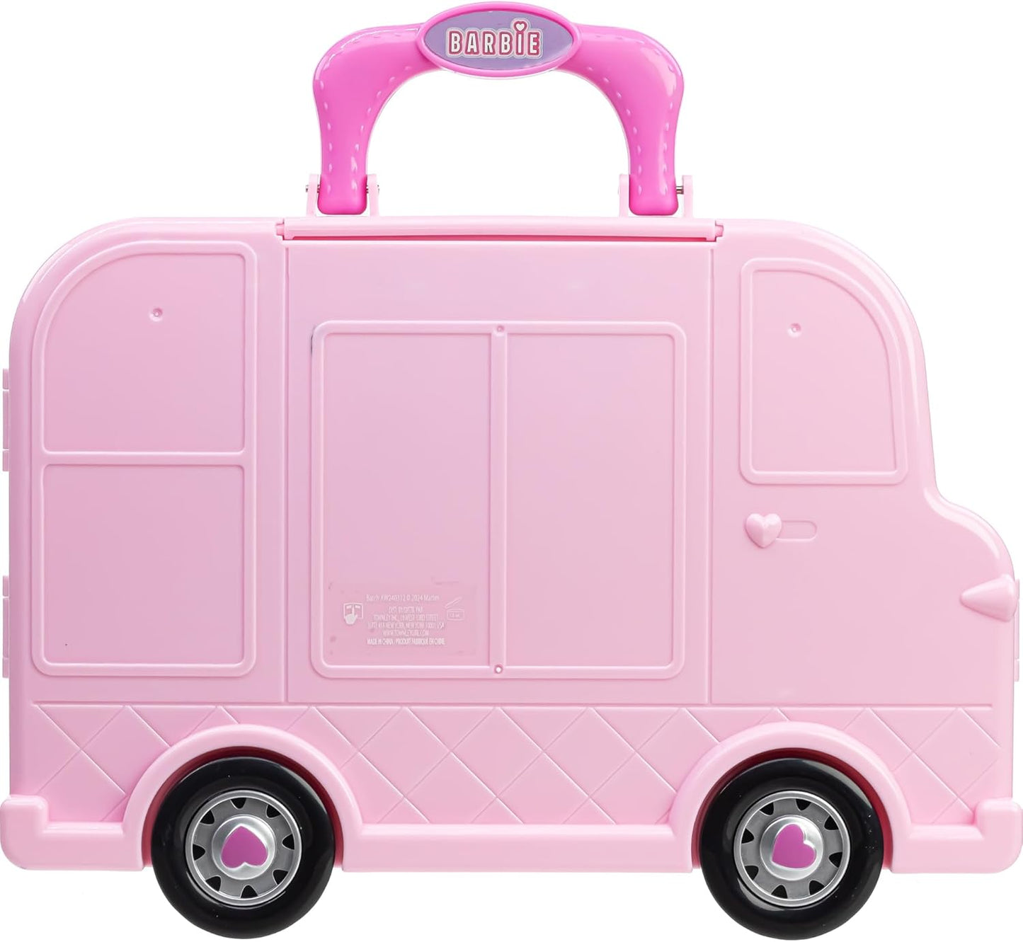 Barbie Car Makeup Kit for Girls, Real Washable Toy Makeup Set