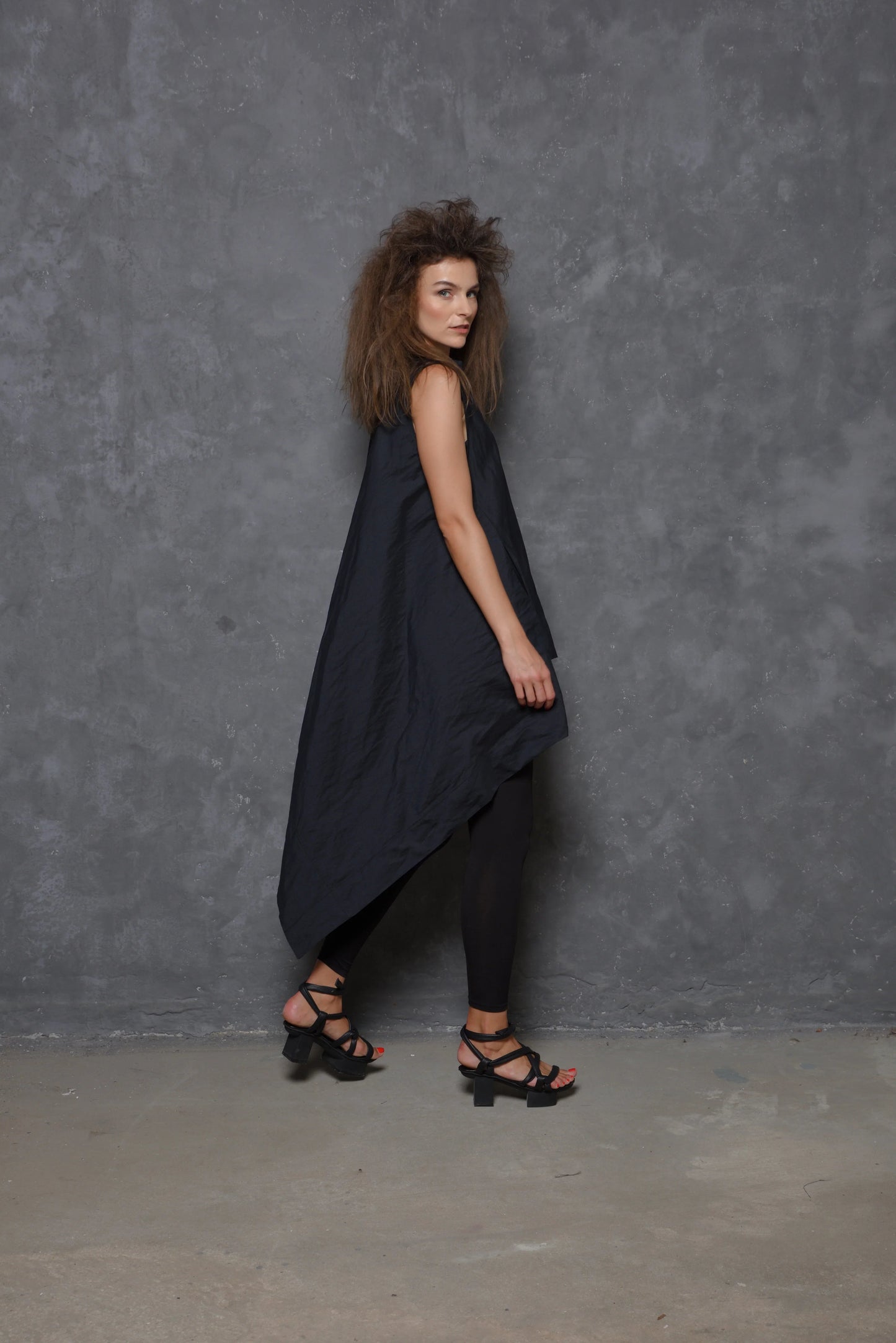 Sleeveless Asymmetrical Tunic Shirt