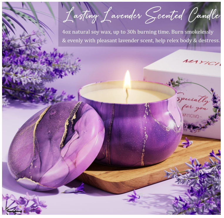 Gifts for Women Friendship, Lavender Relaxing Spa Gifts Basket