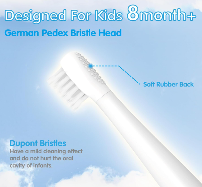 Kids Electric Toothbrushes, Toddler Electric Toothbrush with Check in LED Light