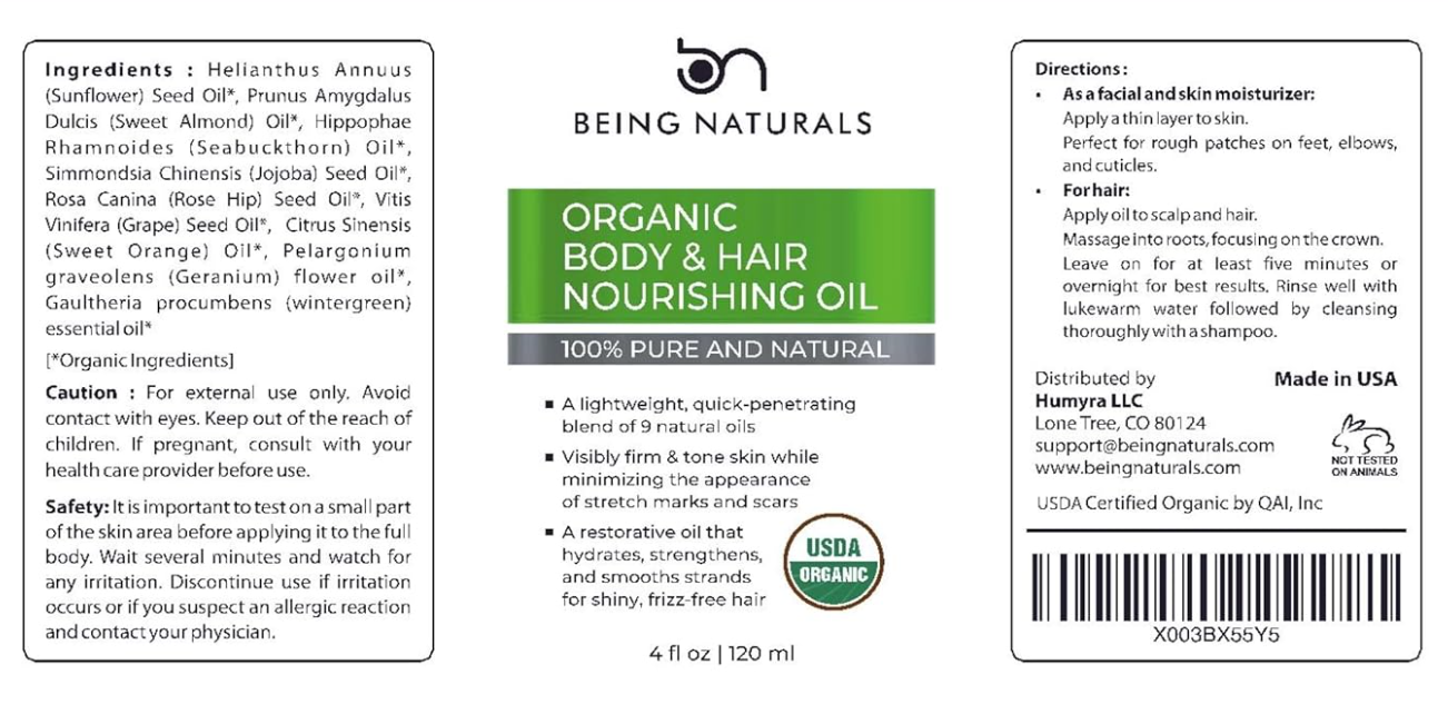 Naturals Organic Hair & Body Oil