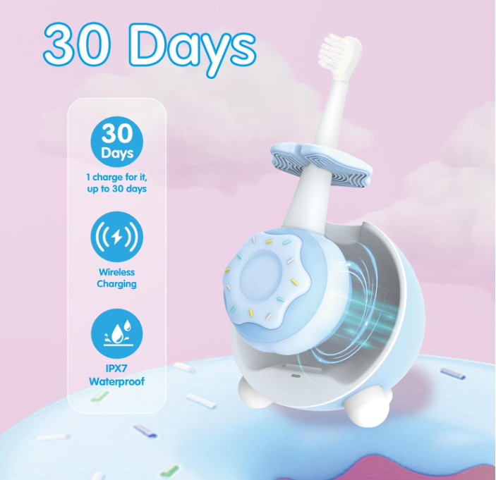 Kids Electric Toothbrushes, Toddler Electric Toothbrush with Check in LED Light