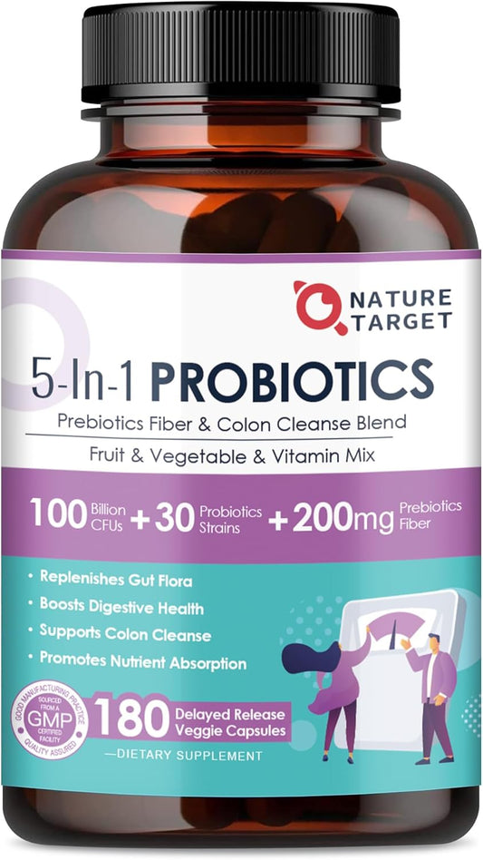 Probiotics for Women-Men-Kids Digestive Health, Prebiotics and Probiotics for Women