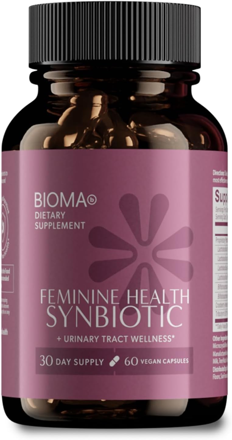 BIOMA Feminine Health Postbiotics, Prebiotics & Lactobacillus  (60 Capsules)