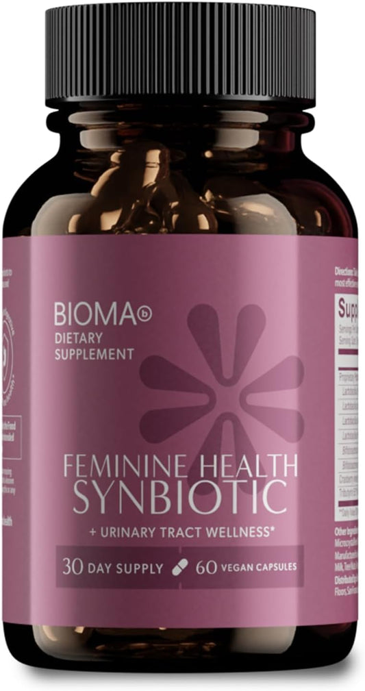 BIOMA Feminine Health Postbiotics, Prebiotics & Lactobacillus  (60 Capsules)